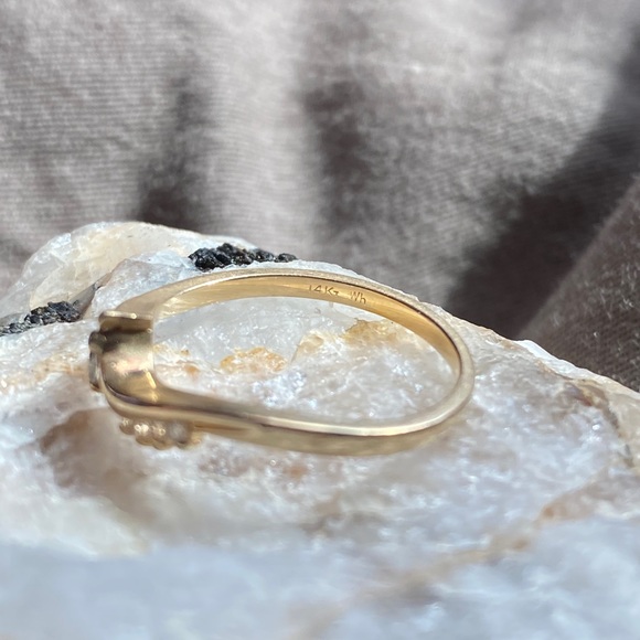 14k yellow Gold Two Piece Diamond Wedding Set - Picture 11 of 12